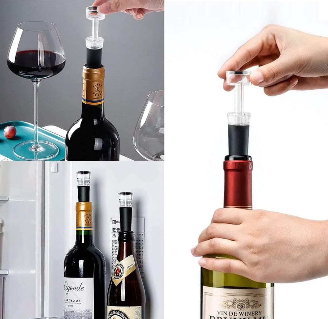 Smaier Korkenzieher Wein Set, Wein-Öffner,Korkenzieher Vakuumpumpe Luxus Flaschenöffner für Rotwein