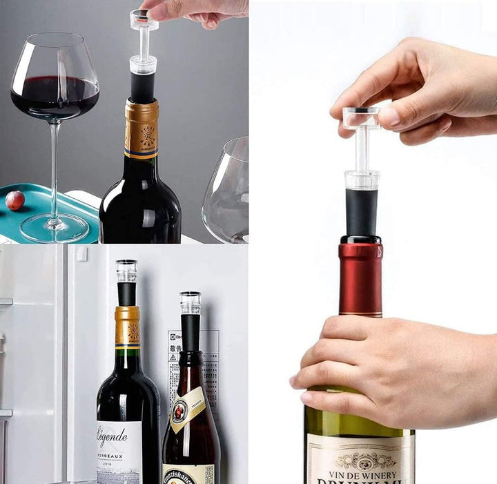 Smaier Korkenzieher Wein Set, Wein-Öffner,Korkenzieher Vakuumpumpe Luxus Flaschenöffner für Rotwein