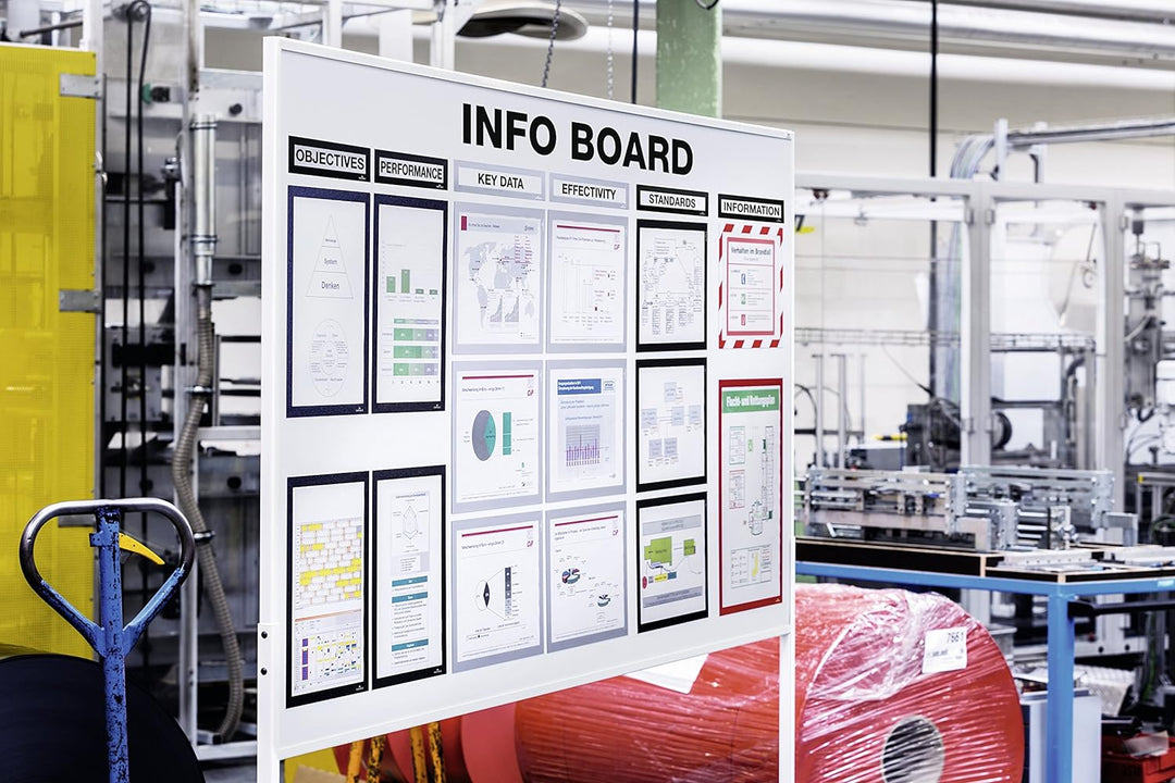 Durable Info-Rahmen Duraframe Magnetic Top (A3, Magnetrahmen für Überschriften) 5 Stück, silber, 498