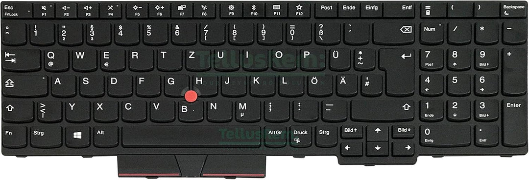 TellusRem ersatztastatur Deutsche Nicht Hintergrundbeleuchtung für Lenovo Thinkpad T570 T580 P51s P5