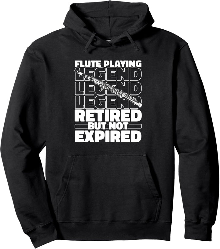 Flötist Im Ruhestand Block - Pan Blechbläser Quer Flöte Pullover Hoodie