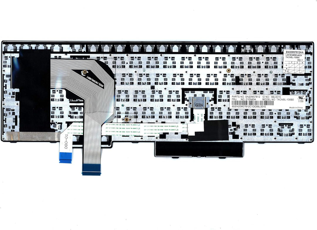 TellusRem ersatztastatur Belgier Nicht Hintergrundbeleuchtung für Lenovo Thinkpad T570 T580 P51s P52