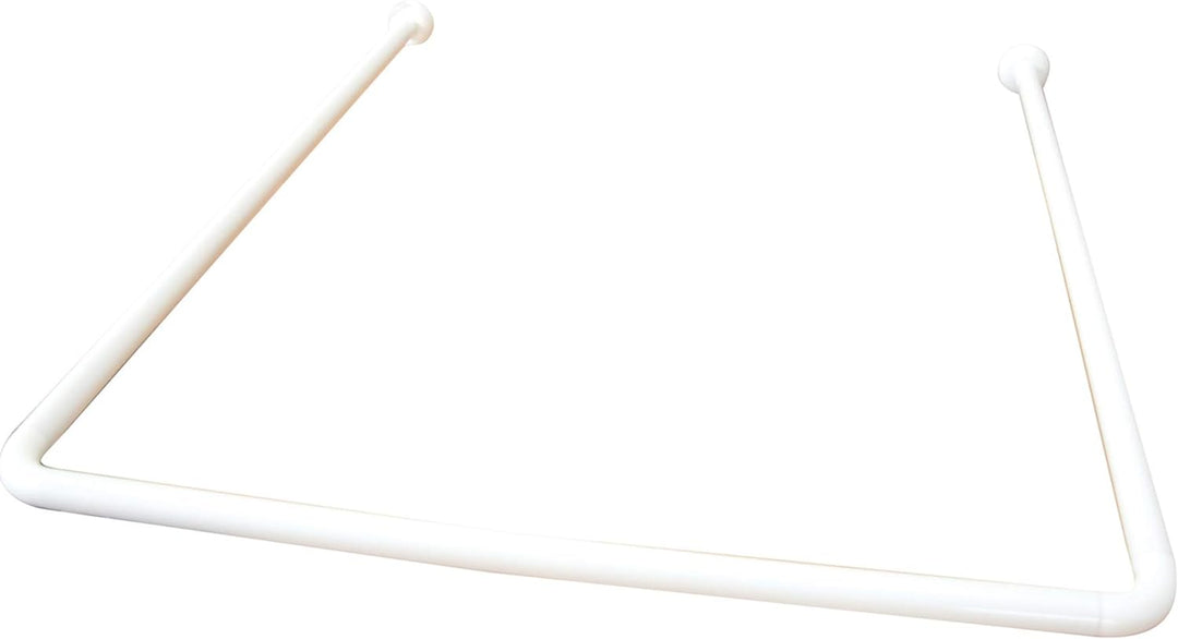 Ekershop ALU UNIVERSAL WINKELSTANGE 3er WEIss EXTRA DICK 28mm Duschvorhangstange Winkelduschstange W