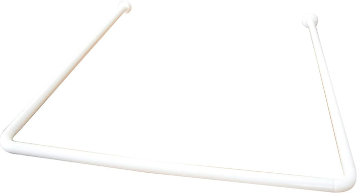 Ekershop ALU UNIVERSAL WINKELSTANGE 3er WEIss EXTRA DICK 28mm Duschvorhangstange Winkelduschstange W