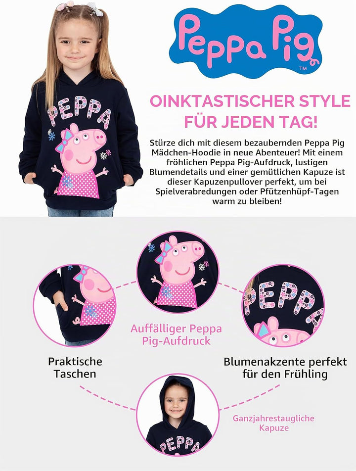Peppa Wutz Mädchen Peppa Pig Sweatshirt 110 Mehrfarbig, 110 Mehrfarbig
