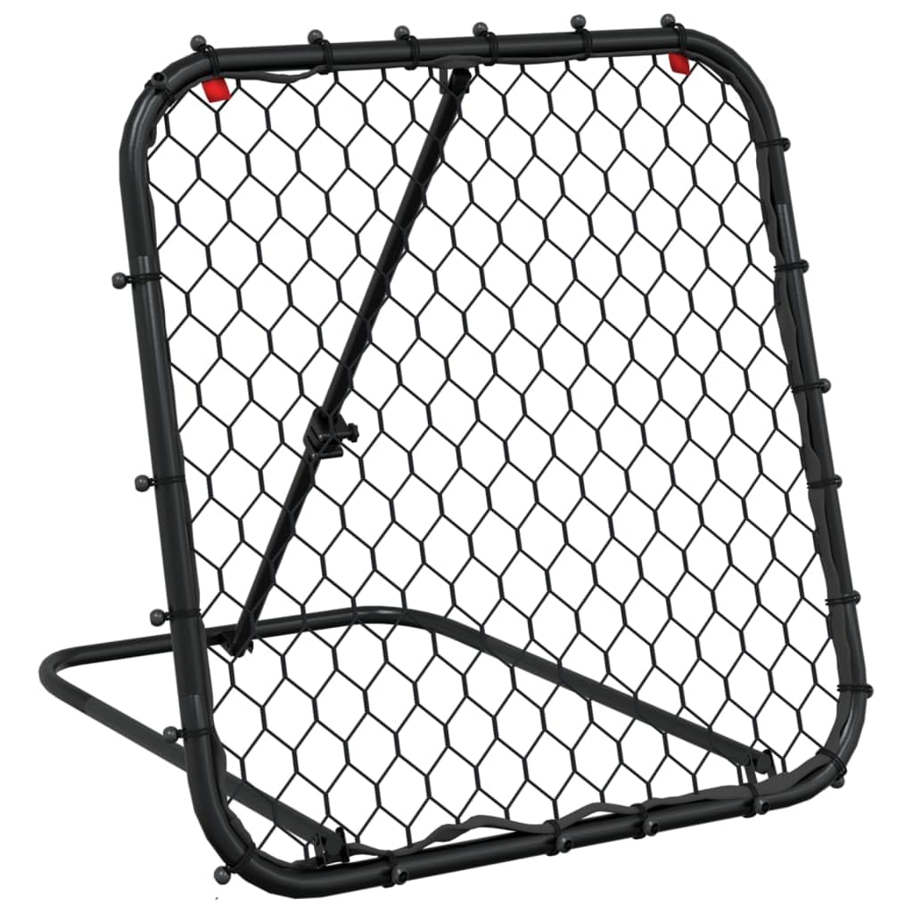 vidaXL Fussball-Rebounder Verstellbar Schwarz 84x73x60-80 cm Stahl