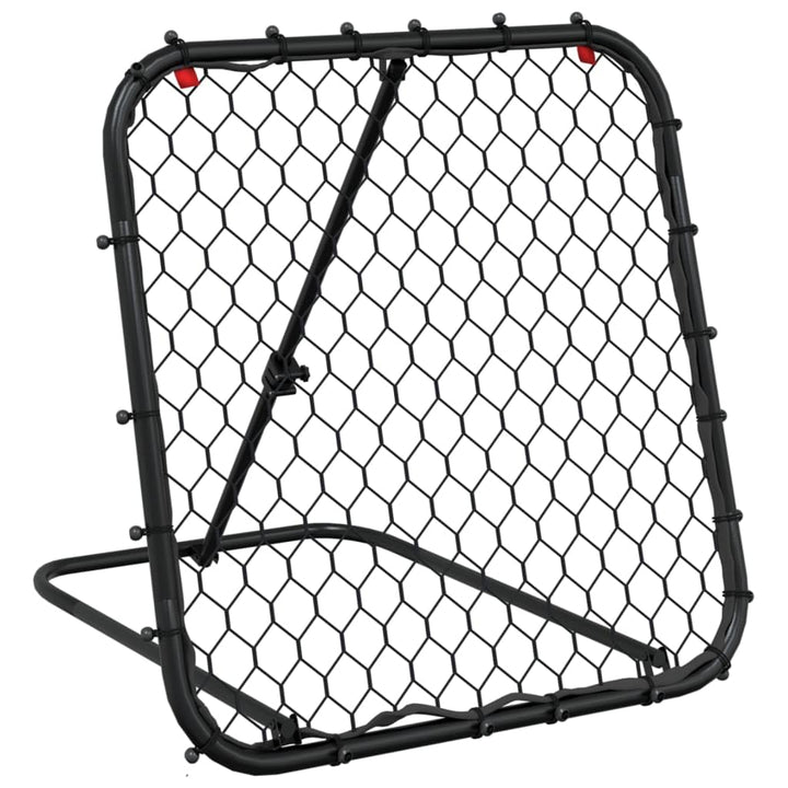 vidaXL Fussball-Rebounder Verstellbar Schwarz 84x73x60-80 cm Stahl