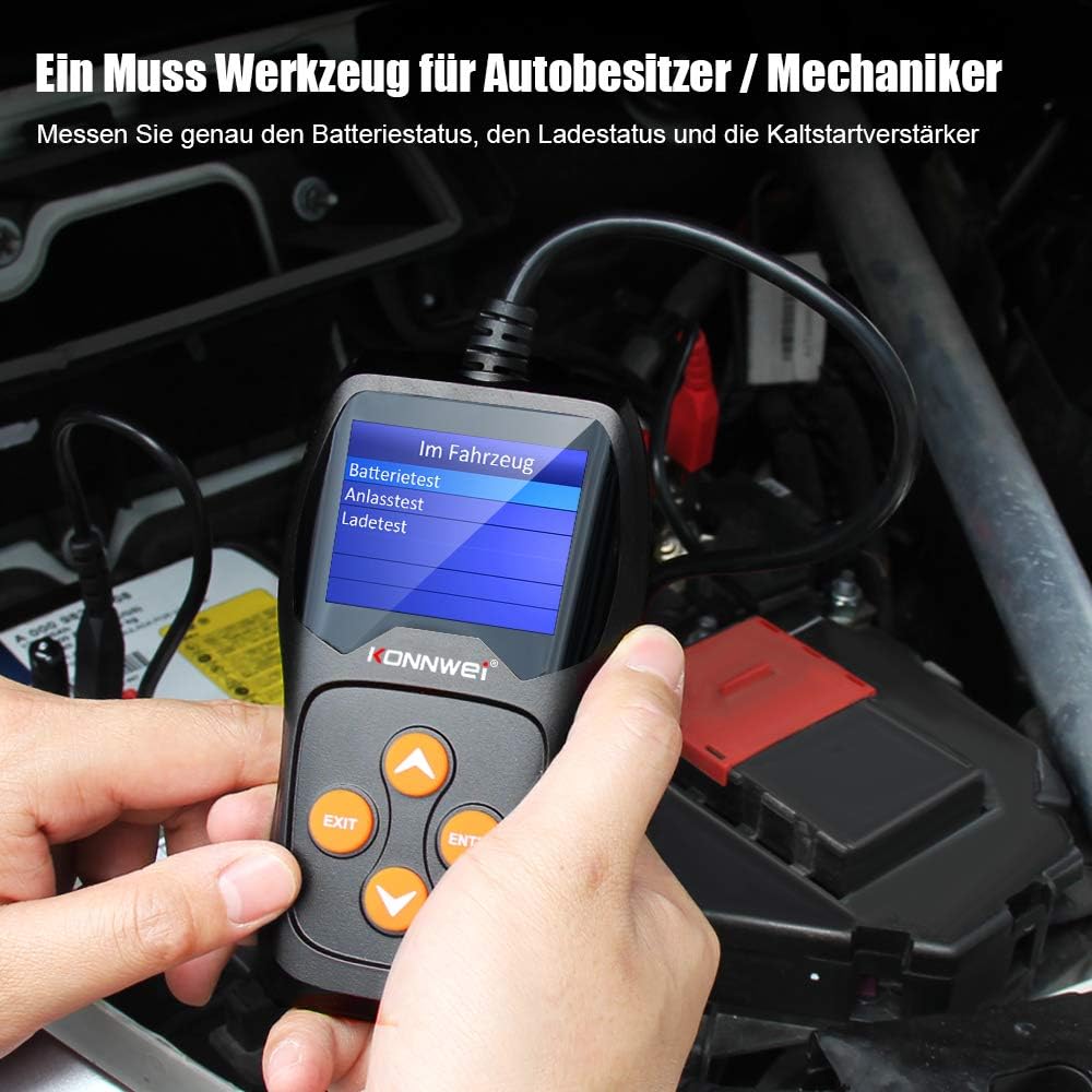 KONNWEI KW600 12V Professional Batterietester 100-2000 CCA 220AH Automotive Batterie Analyzer Batter
