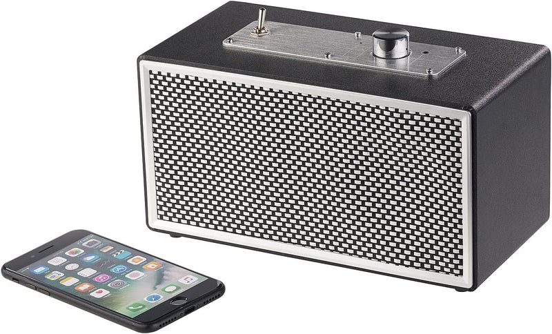 auvisio Box, Bluetooth: Mobiler Retro-Lautsprecher mit Bluetooth 4.1 und AUX-Eingang, 20 Watt (Stran