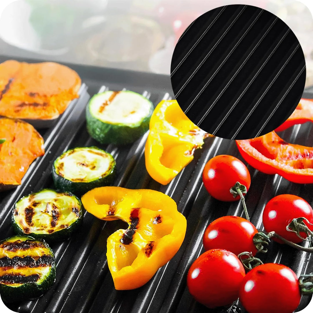 Kontaktgrill 2000W, Sandwich Maker, Elektro Grill Mini 2-Slice, Antihaftbeschichtung, Ideal für Sand