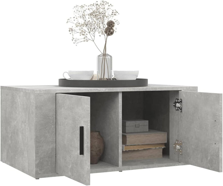 Tidyard Couchtisch Modernes Design Beistelltisch mit 2 Fächer Wohnzimmertisch Kaffeetisch Sofatisch