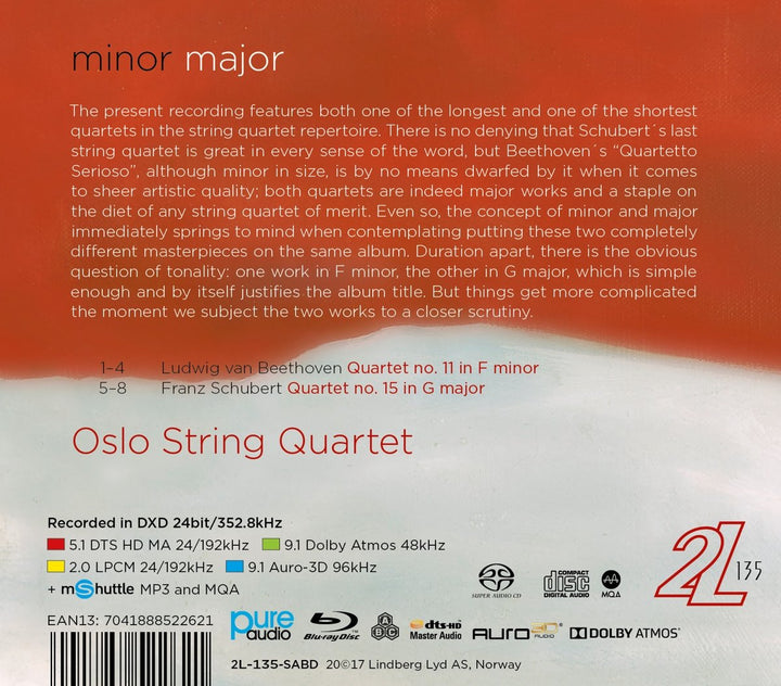 Oslo String Quartet: Minor Major, Blu-Ray-Audio