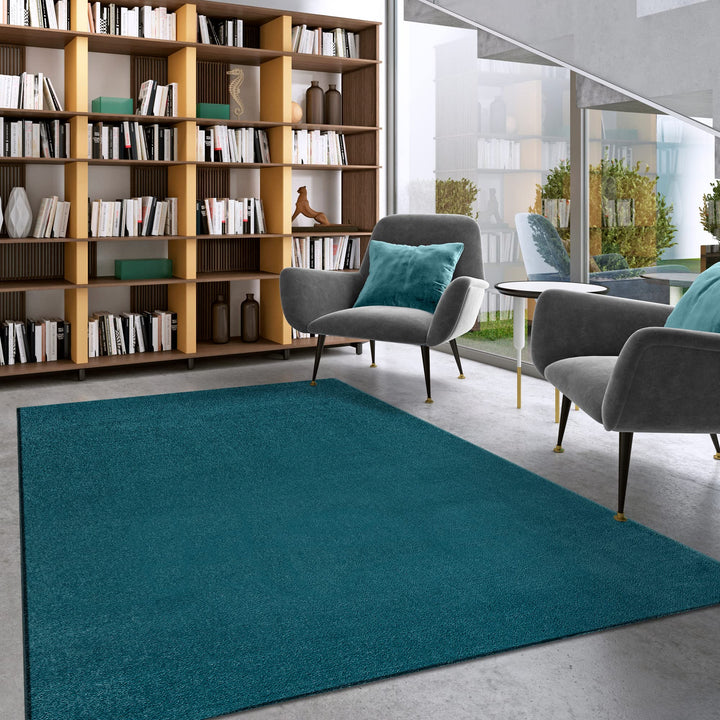Impression Kurzflor-Wohnzimmerteppich - Schlichte Moderne Teppiche für Schlafzimmer, Büro, Flur, Küc