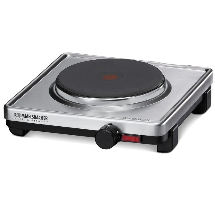 ROMMELSBACHER Automatik Einzelkochplatte AK 1599/E - Gehäuse aus Edelstahl, Gussheizplatte 145 mm -