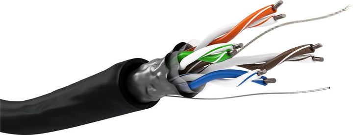 Goobay 57294 CAT 5e Outdoor Netzwerkkabel, F/UTP, Schwarz