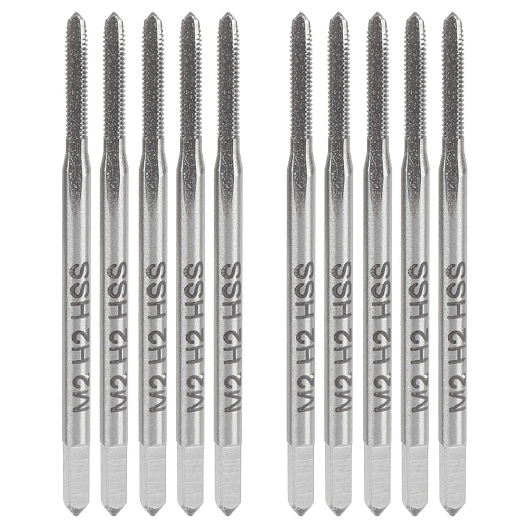 10St. Maschinengewindebohrer, M2 Schnellstahl Gewindebohrer, Metrischer Gewindebohrer mit Aufbewahru