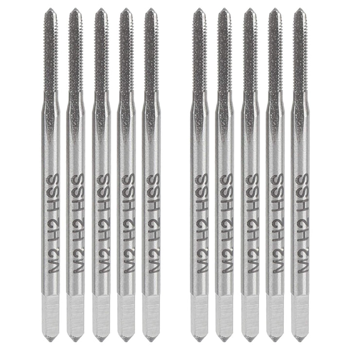 10St. Maschinengewindebohrer, M2 Schnellstahl Gewindebohrer, Metrischer Gewindebohrer mit Aufbewahru