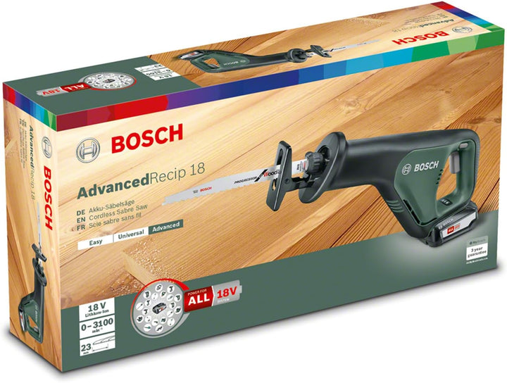 Bosch Akku Säbelsäge AdvancedRecip 18 (ohne Akku, 18 Volt System, im Karton) AdvancedRecip 18 I ohne