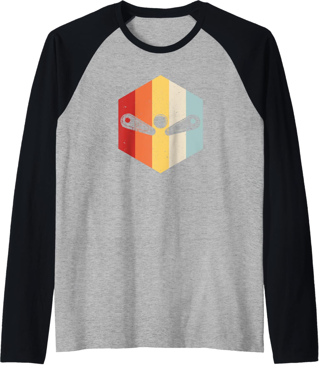 Retro Pinball Flipperautomat Flipper - Vintage Arcade Gaming Raglan