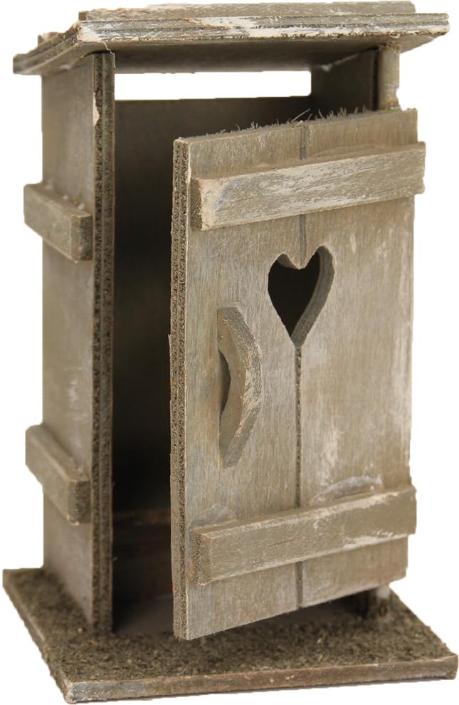 FADEDA Toilettenhäuschen mittel/Höhe:11 cm/handbemalt/detailgetreue Krippen Figuren - Weihnachten Ti