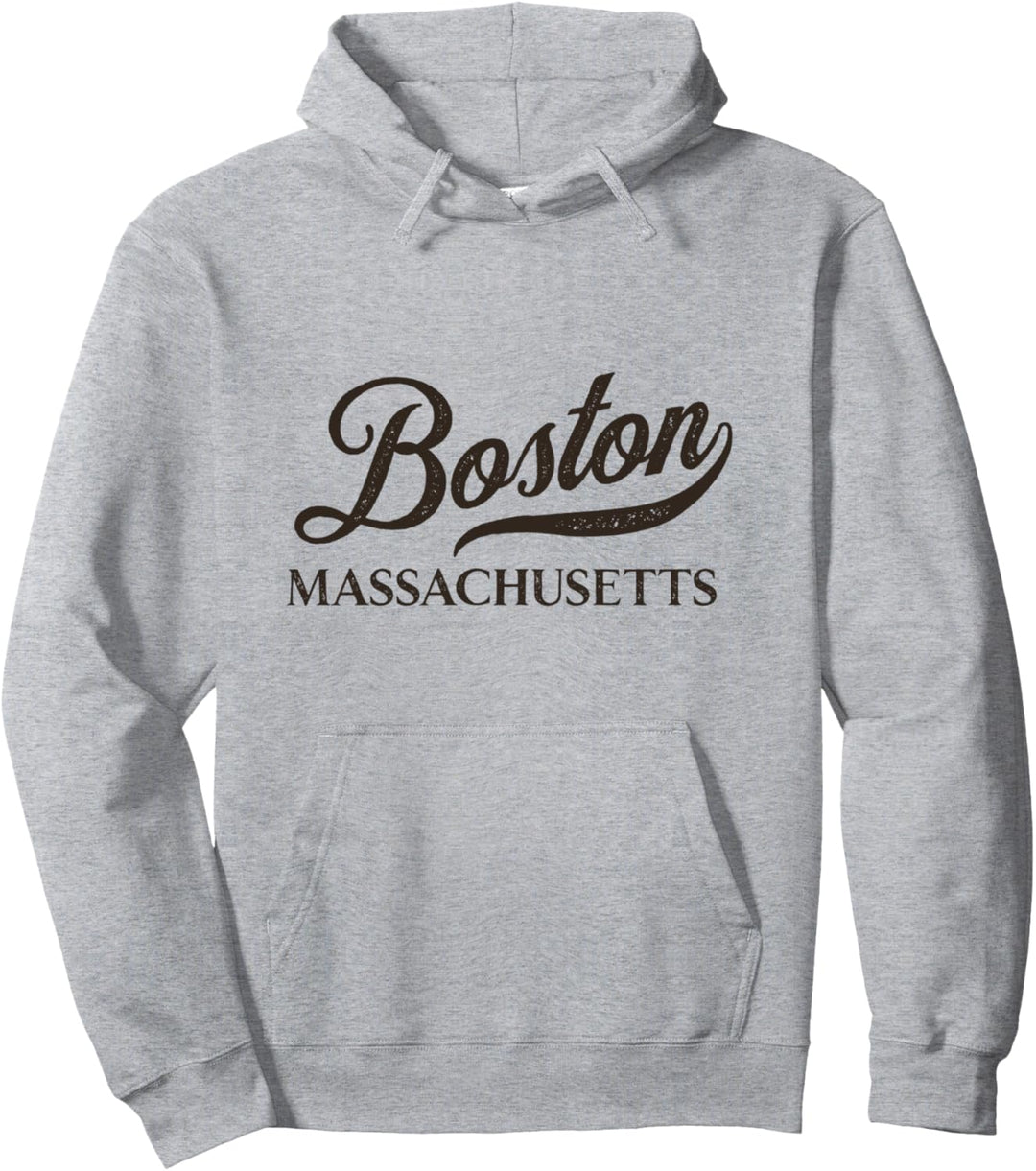 Retro USA Massachusetts State - Vintage Boston Pullover Hoodie