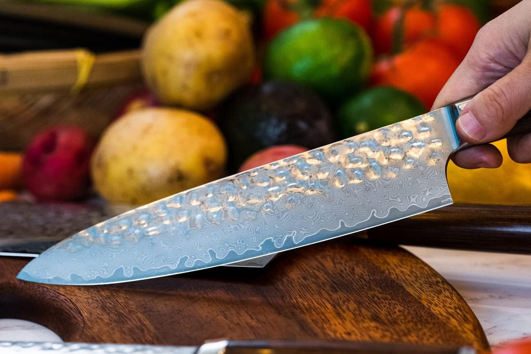 Souped Up Recipes 3er-Set Damaszener Küchenmesser (Kochmesser, Hackmesser, Schälmesser)
