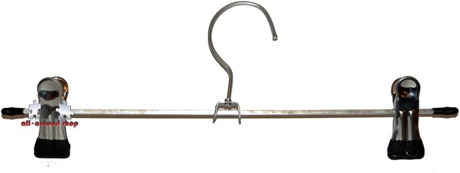 20 Stück Kleiderbügel - Klammernbügel aus Metall, verschiebbaren Klammern (Hosen- oder Rockbügel), 2