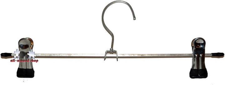 20 Stück Kleiderbügel - Klammernbügel aus Metall, verschiebbaren Klammern (Hosen- oder Rockbügel), 2