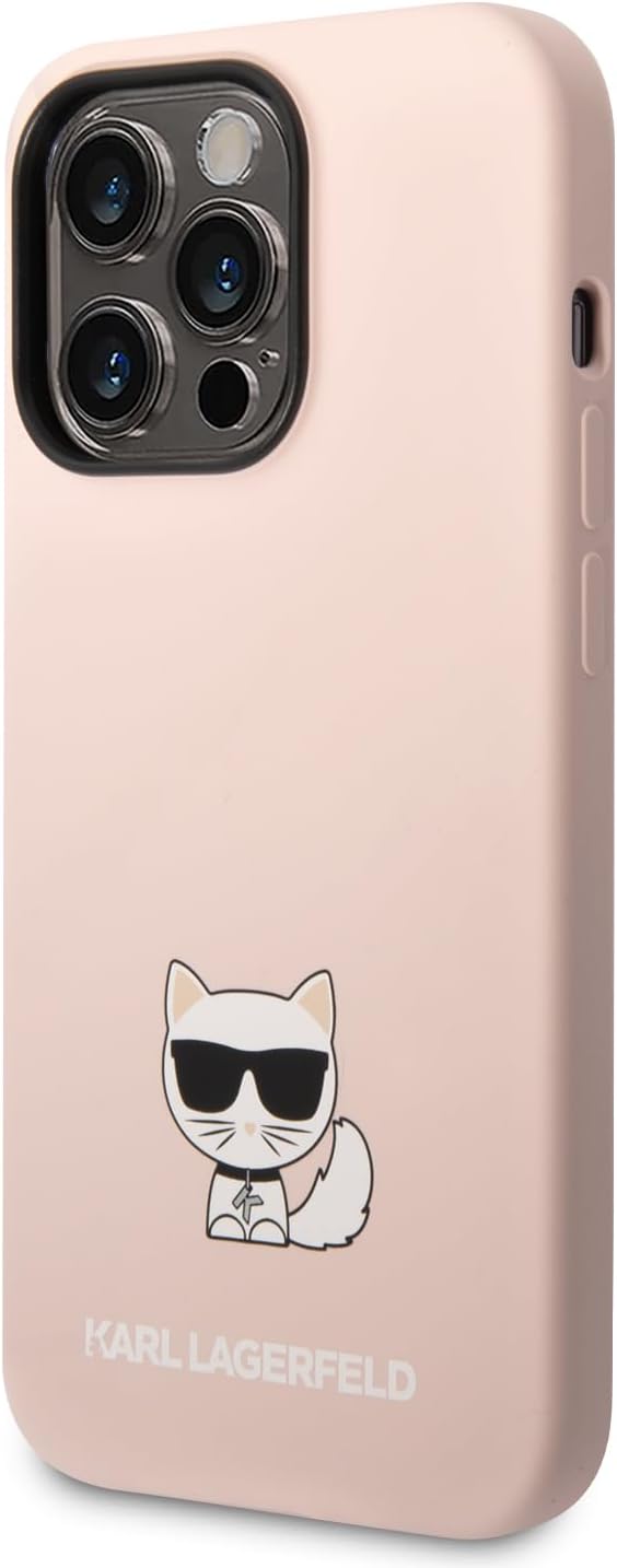 Karl Lagerfeld KLHCP14LSLCTPI Hülle für iPhone 14 Pro 6,1" hardcase Light pink Silicone Choupette Bo