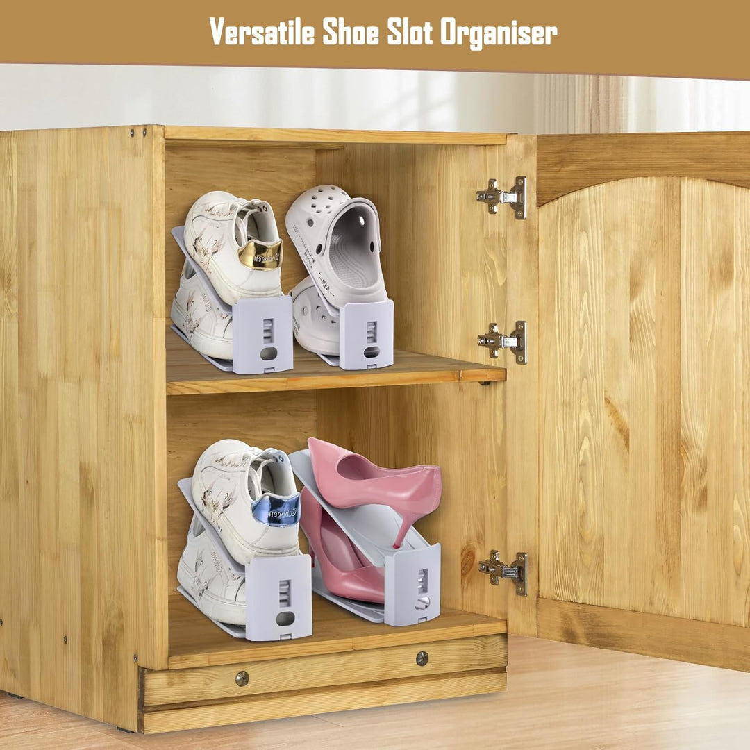 20stk Schuhstapler Platzsparend, 3-Lagig Einstellbar Schuhe Stapeln, Schuh Organizer für Schrank, ru