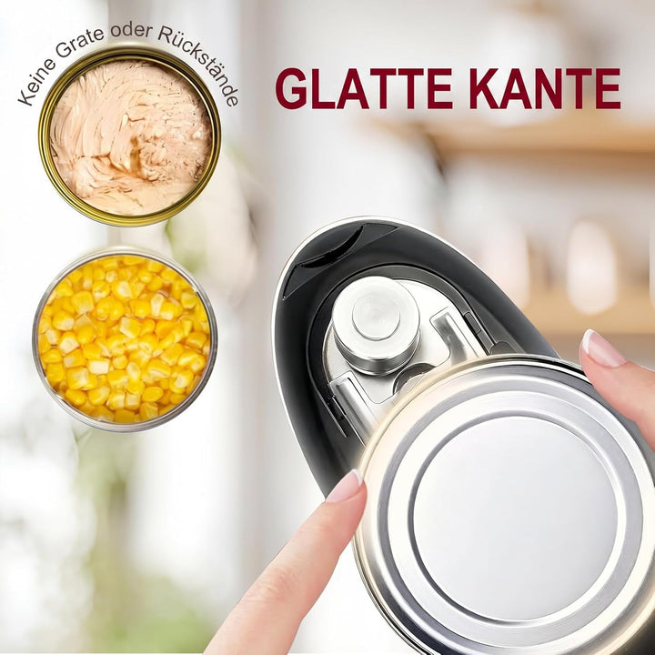 Wiederaufladbarer Elektrischer Dosenöffner, Ein-Tasten-Automatik-Dosenöffner mit glattem Schnittrand