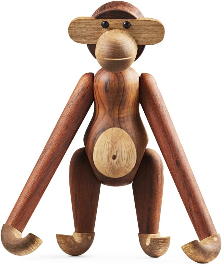 Kay Bojesen AFFE mittel Figuren 28 cm Affen Weihnachtsdekoration, Holz klein Eiche/Ahorn, klein Eich