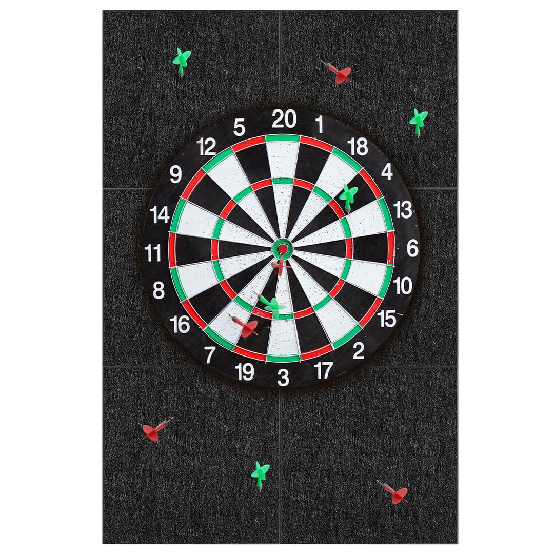 Dart Wandschutz, Filz-Dartboard-Wandschutz, 6 Stück Dart Schutzwand Selbstklebend 30*30cm, Wandumran
