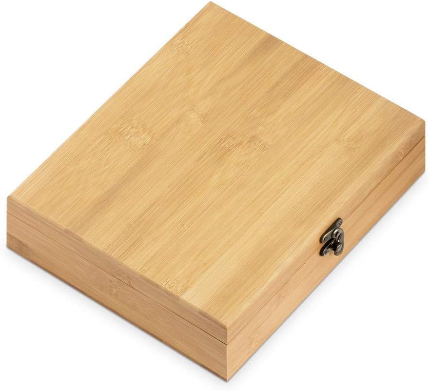Maverton Weinöffner-Set Weinset Sommelier Set - Geschenkbox Holzbox + 6er Weinzubehörset - aus Bambu