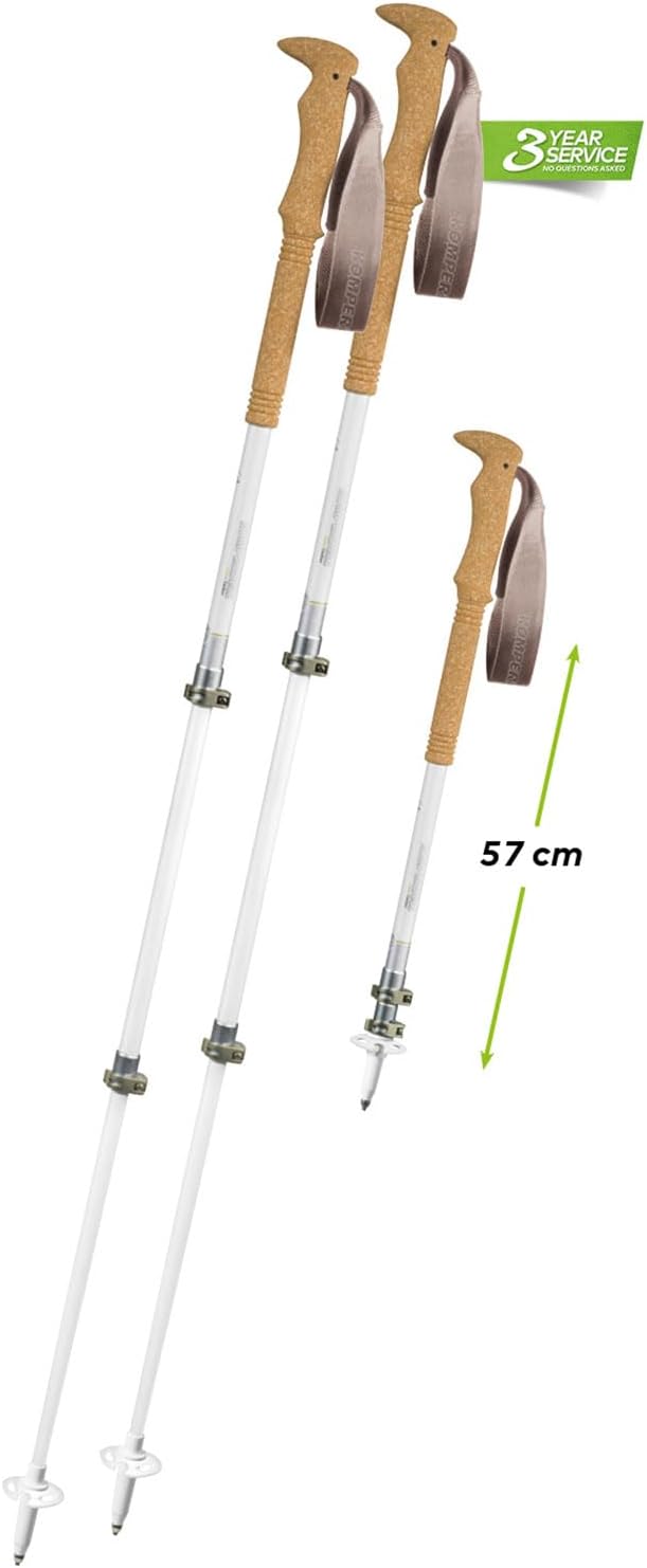 Komperdell Borea Carbon Pro Women Länge: verstellbar von 90-120 cm Farbe: weiss-Silber