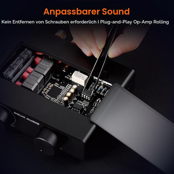 Douk Audio A5 Stereo Verstärker TPA3255, 600W Mini HiFi Audio Leistungsverstärker Klasse D für Heimk