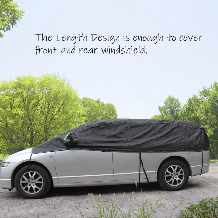 BEXITA Halbgarage Auto Abdeckplane Wasserdicht Outdoor Winter Verdickter Stoff mit Baumwolle gefütte