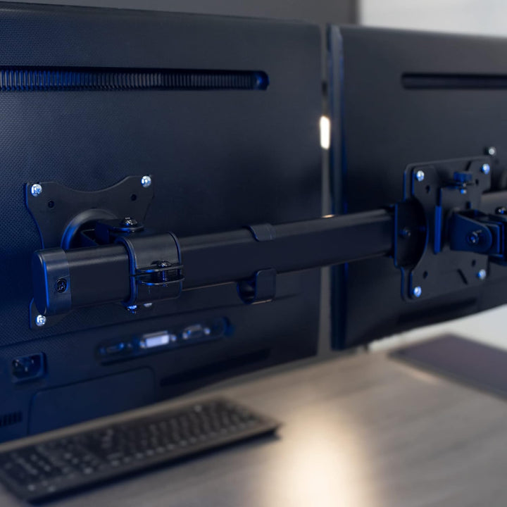 VIVO Dual-VESA-Halterungsadapter, horizontale Montagehalterung für 2 Monitor-Bildschirme bis 68,6 cm
