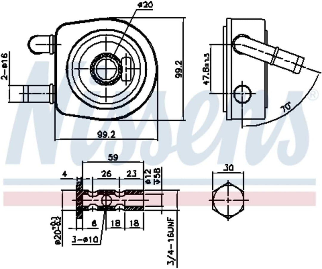 Nissens 91102 - Ölkühler, Automatikgetriebe