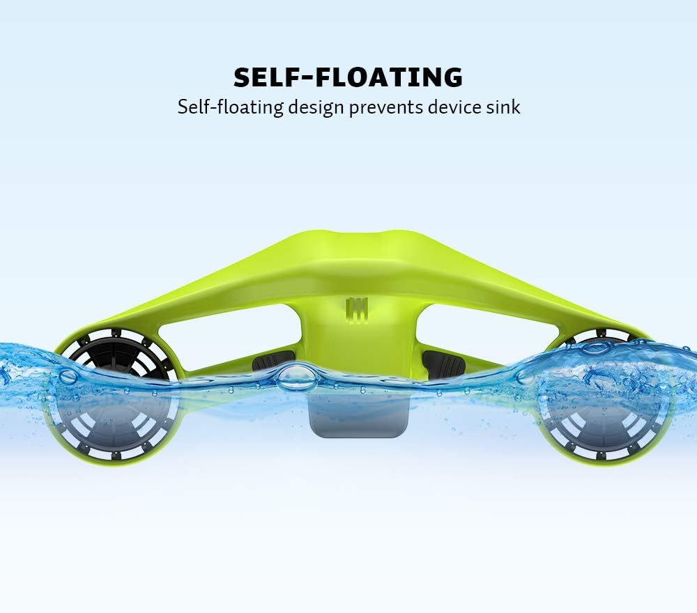 Asiwo Unterwasserscooter Tauchscooter mit Action Kamera Halterung, Seascooter mit Doppelmotor für Ta