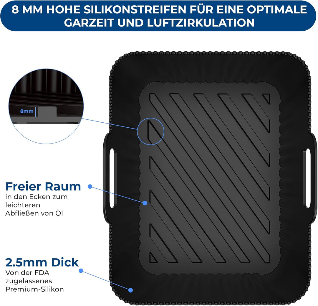 Ninja 9,5L AF400EU Zubehör | BPA-FREI | Hochwertige Materialien | 2,5mm dicke Silikonform | 2 Stück