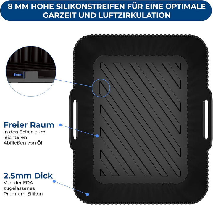 Ninja 9,5L AF400EU Zubehör | BPA-FREI | Hochwertige Materialien | 2,5mm dicke Silikonform | 2 Stück