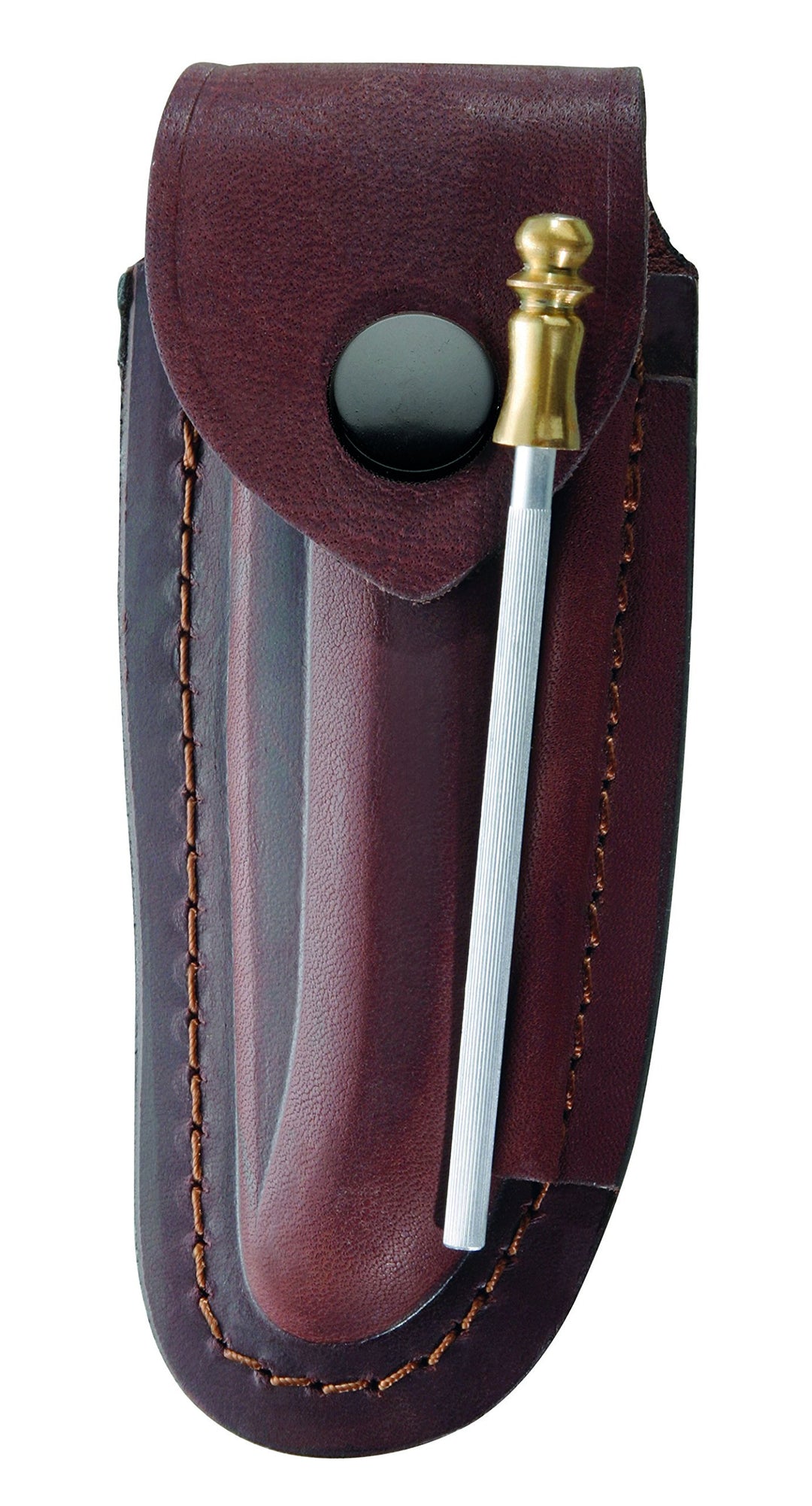 Herbertz Braunes Leder Etui - für Laguiole Messer mit 12 cm Heftlänge - längs und quer tragbar - ink