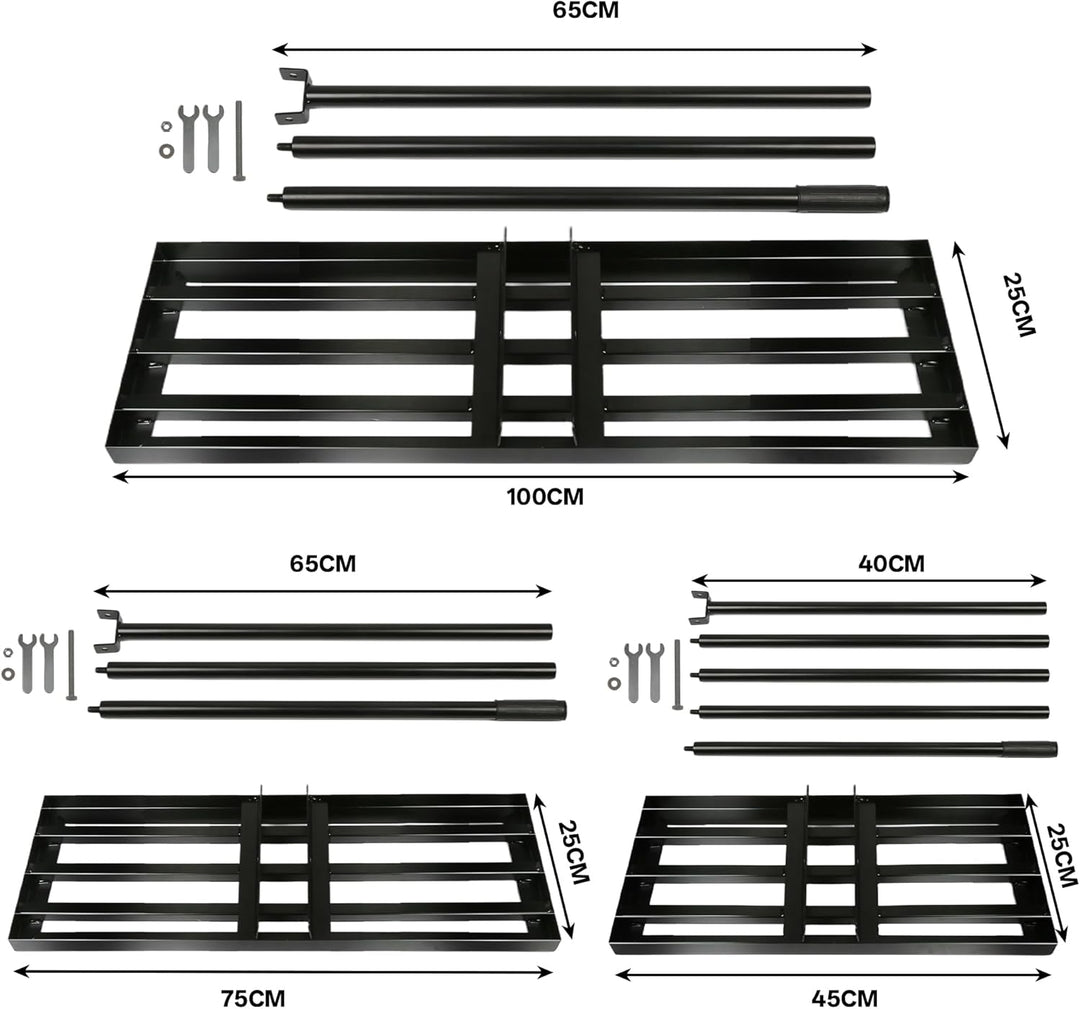 TEOV Rasenrakel Edelstahl, [100x25cm] Rasen-Nivellierungsrechen, Optimierte Gewindeverbindung gegen
