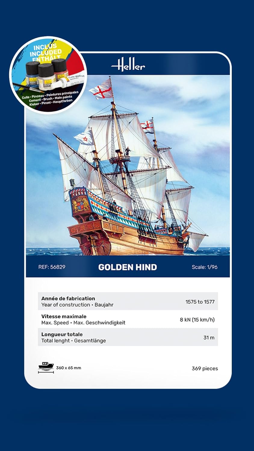 Maquette Bateau : Starter Kit : Golden Hind