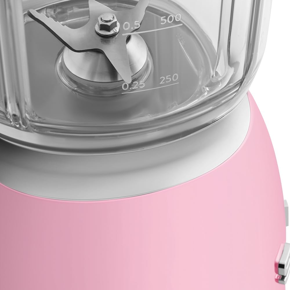 Smeg, BLF03PKEU, 1,5 l Standmixer, 4 -Geschwindigkeitsstufen, 4 Automikprogramme, Abnehmbare Doppelk