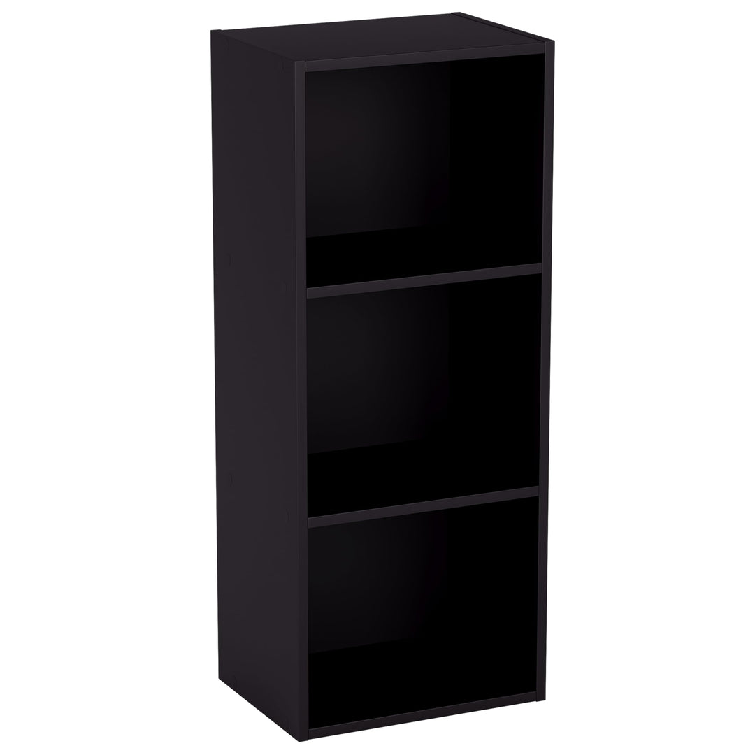 Vida Designs Oxford Bücherregal mit 3 Ebenen, würfelförmig, schwarz, Holz-Regaleinheit für Büro, Woh