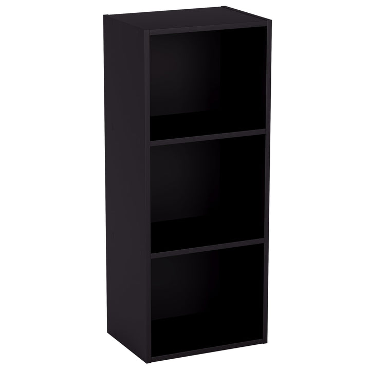 Vida Designs Oxford Bücherregal mit 3 Ebenen, würfelförmig, schwarz, Holz-Regaleinheit für Büro, Woh