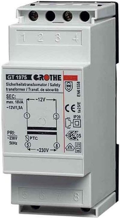 Grothe 14101 Klingel-Transformator 12 V/AC 1.5A