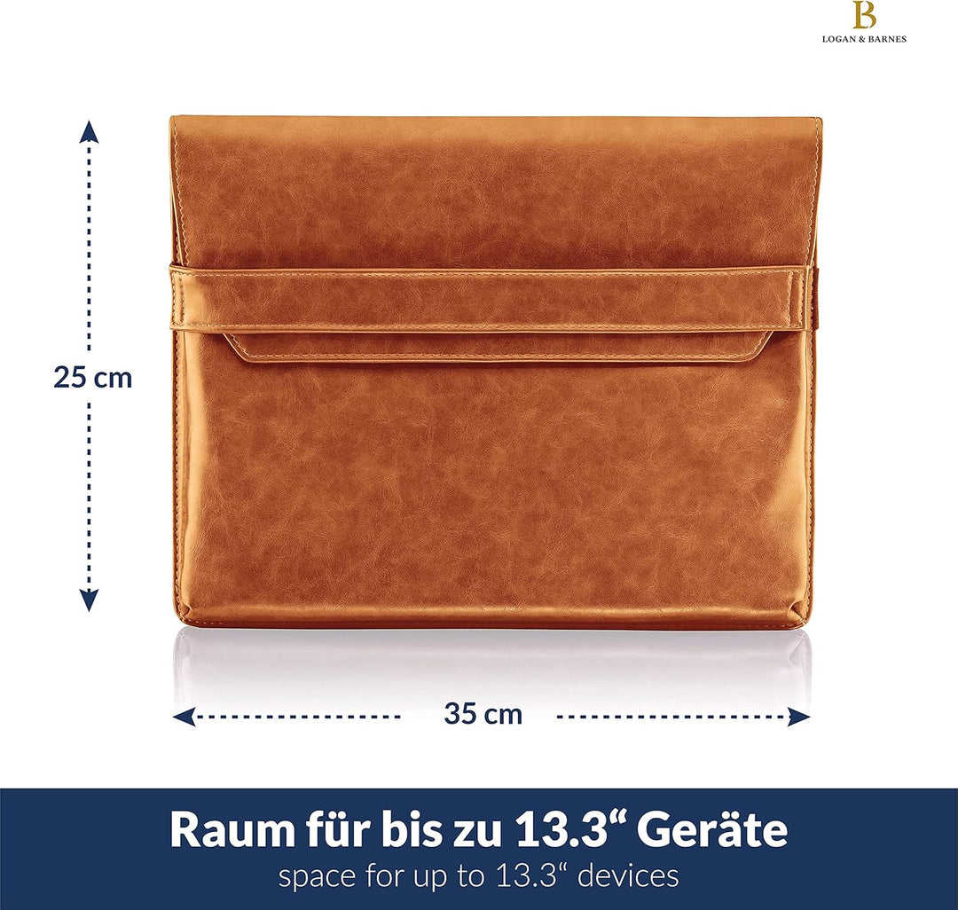 LOGAN & BARNES Laptop Hülle Herren - Elegante Laptop Tasche mit angenehmer Innenpolsterung - schlank